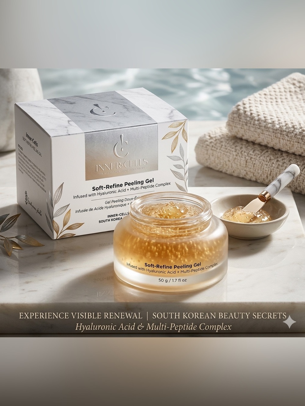 Inner Cells Peeling Gel W/Hyaluronic Acid + Multi-Peptide Complex ~ Retail $199